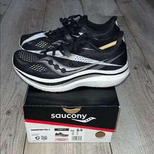 Saucony Endorphin Pro 2 Black and White Sneakers